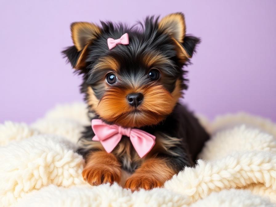 Luna — szczenię Yorkshire Terrier, odmiana Klasyczny (steel blue & tan)