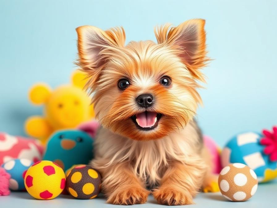Tofik — szczenię Yorkshire Terrier, odmiana Golddust